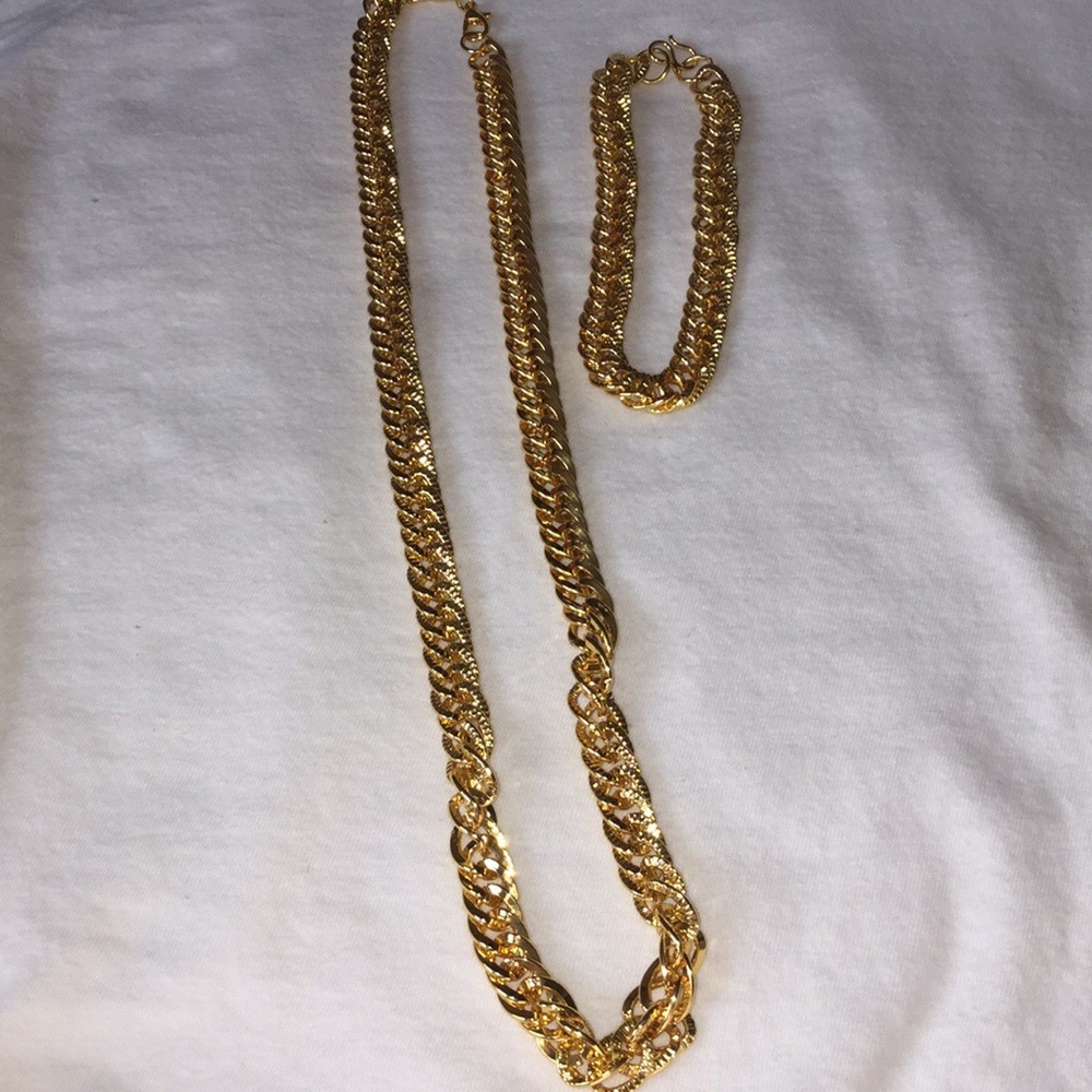 Gold plated men’s jewelry set